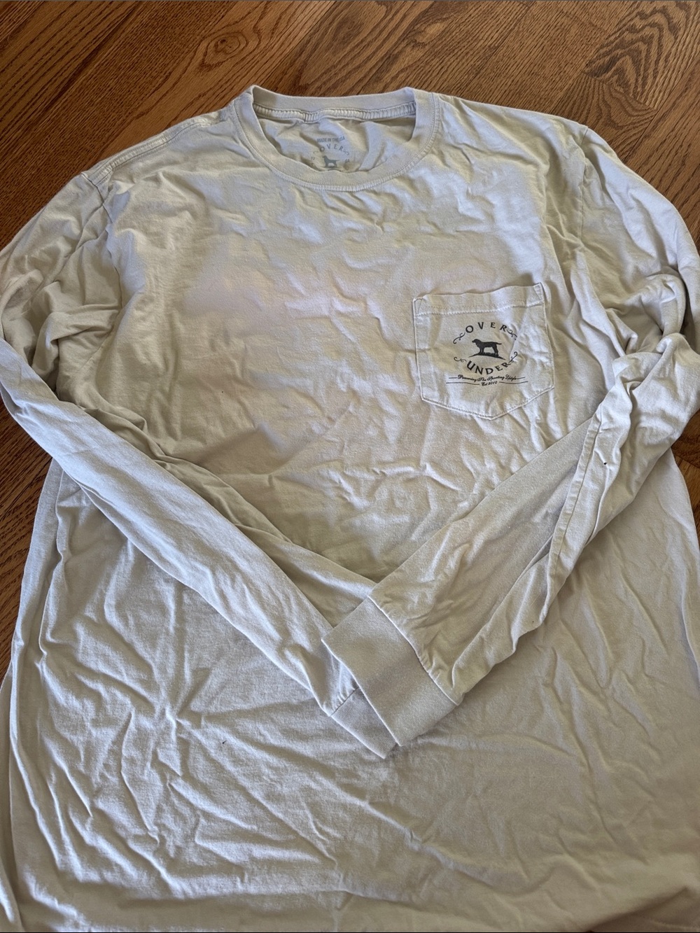 Over under Long-Sleeve Pocket Tee - Light Cream
